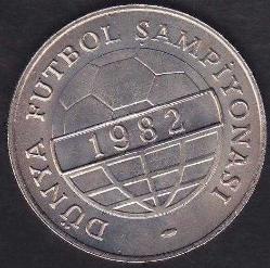 1982 Yılı 100 Lira Dünya Futbol Şampiyonası Çil (L-93) Kapsül İçinde Gönderilecektir