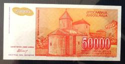 YUGOSLAVYA=1994  50000 Dinar  P-142   ÇİL'