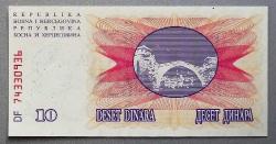 BOSNA HERSEK=1993  10000 Dinara   P-53c  ÇİL'