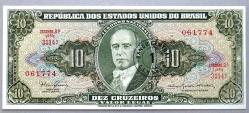 BREZİLYA=1967  10 Cruzeiros Üzerine 1 Centavo P-183b  ÇİL