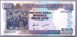 BURUNDİ=2007  500 Francs   P-38d    ÇİL'