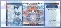 BURUNDİ=2000  1000 Francs   P-39c   ÇİL'