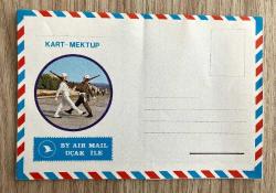 Askerlik Hatırası Nostaljik Katlanır Kart-Mektup 1980'li Yıllar Asker Mektubu
