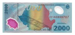 ** ROMANYA ( 2.000 * LEİ - 00 1 A 0715532 ) 1999 * PLASTİK - ÇİL