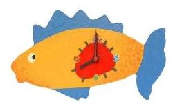 Sarı Balıklı Duvar Saati