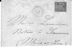 FRANSIZ PUL FRANCE LETTER COVER  AUTHON DU PERCHE-SAUMUR  MEINE ET LORIE  1880 APRIL