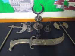 7 PARÇA OSMANLI TEMALI MUHTEŞEM KOLEKSİYON KAMA TEBER BALTA ALEM ZİL