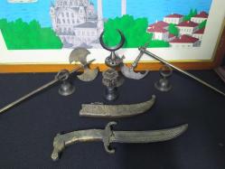 7 PARÇA OSMANLI TEMALI MUHTEŞEM KOLEKSİYON KAMA TEBER BALTA ALEM ZİL