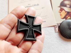 Propaganda kart hediyeli Almanya 1939 Sertifikalı İkinci Dünya Savaşı 2.Derece Demirhaç Rozet