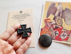 Propaganda kart hediyeli Almanya 1939 Sertifikalı İkinci Dünya Savaşı 2.Derece Demirhaç Rozet