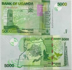 UGANDA 5000 ŞİLİN 2019 ÇİL KONDİSYON.
