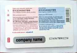 K = UZAK MESAFE  ARAMA KARTI ( PREPAID PHONE CARD * 25  UNİT ) ÇOK  TEMİZ ve NADİR