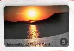 K = UZAK MESAFE  ARAMA KARTI ( INTERNATİONAL PHONE CARD * 5  UNİT ) ÇOK  TEMİZ ve NADİR