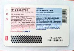 K = UZAK MESAFE  ARAMA KARTI ( INTERNATİONAL PHONE CARD * 5  UNİT ) ÇOK  TEMİZ ve NADİR