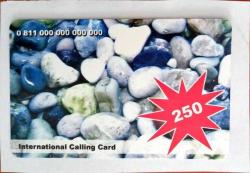 K = UZAK MESAFE  ARAMA KARTI ( INTERNATİONAL CALLİNG CARD * 250  UNİT ) ÇOK  TEMİZ ve NADİR