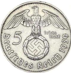 Antika - 1939B Nazi Reichsmark ( 5 mark ) - kitantik - kitaLog