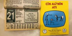 21 Nisan 1991 orijinal Huzur takvim yaprağı (Cin Ali kitabı hediyeli :)