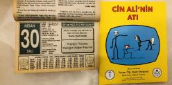 30 Nisan 1991 orijinal Huzur takvim yaprağı (Cin Ali kitabı hediyeli :)
