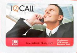 K = UZAK ARAMA KARTI ( IQCALL - 100  KONTÖR ) ÇOK  TEMİZ ve NADİR