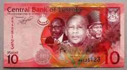 LESOTHO=2010  10 Maloti  P-21   ÇİL'