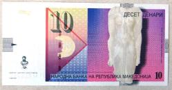 MAKEDONYA=2008  10 Denar  P-14h  (Eski Tip)  UNC-ÇİL'