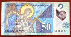 MAKEDONYA=2018  50 Denar  P-26   UNC-ÇİL'  POLYMER