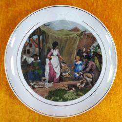 ANTİKA GERMANY BAVARIA ALT TIRSCHENREUTH 1838 RESİMLİ  PORSELEN TABAK