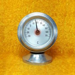 ANTİKA ALÜMİNYUM KASALI YUVARLAK METAL TERMOMETRE