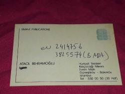 LOT.45 » ATAOL BEHRAMOĞLU KARTVİZİTİ. NADİR. KOLEKSİYONLUK.