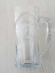 0.3LT EFES PİLSEN BİRA BARDAĞI BEYAZ YAZILI KULPLU 1 ADET