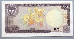 KOLOMBİYA=1981  50 Pesos Oro  P-422a  ÇİL'