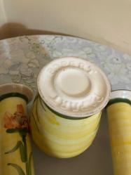 Papart seramik vazo şamdan seti