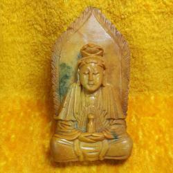 ANTİKA UZAKDOĞU ELİŞİ SABUN TAŞI OYMA MEDİTASYON YAPAN BUDA FİGÜR OBJE