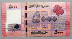 LÜBNAN=2012  5000 Livre   P-91a  ÇİL'