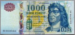 MACARİSTAN=2010  1000 Forint   P-197b  ÇİL'