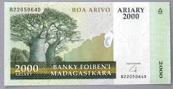 MADAGASKAR=2006  2000 Ariary   P-90  ÇİL'