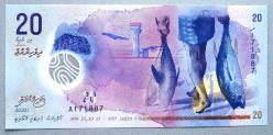 MALDİVLER=2015  20 Rufiyaa  P-27  ÇİL'  POLYMER