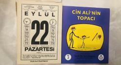 22 Eylül 1997 orijinal büyük boy Saatli Maarif takvim yaprağı (Cin Ali kitabı hediyeli :)