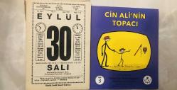30 Eylül 1997 orijinal büyük boy Saatli Maarif takvim yaprağı (Cin Ali kitabı hediyeli :)