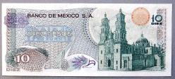 MEKSİKA=1975  10 Pesos  P-63h1  ÇİL'