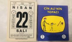 22 Nisan 1997 orijinal büyük boy Saatli Maarif takvim yaprağı (Cin Ali kitabı hediyeli :)