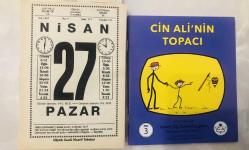 27 Nisan 1997 orijinal büyük boy Saatli Maarif takvim yaprağı (Cin Ali kitabı hediyeli :)