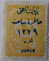 1901 HARİCİ POSTA PULLARI ÜZERİNE III.ÜSKÜB SÜRŞARJLI ORİJİNAL ŞARNİYERLİ 50 KURUŞ OLAN PUL 393 İSFİLA NOLU 2022 KATALOK;3.500.00TL UU1S1U ÇOK ÇOK NADİR PEK ÇIKMAZ