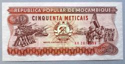 MOZAMBİK=1986  50 Meticais  P-129b  ÇİL'