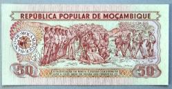MOZAMBİK=1986  50 Meticais  P-129b  ÇİL'