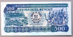 MOZAMBİK=1986  500 Meticais  P-131b  ÇİL'
