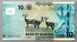 NAMİBYA=2013  10 Dollar  P-11b  ÇİL'
