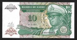 ** ZAİRE ( 10 * NOUVEAUX  MAKUTA ) 1993 * AA - ÇİL