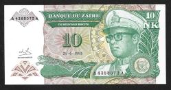 ** ZAİRE ( 10 * NOUVEAUX  MAKUTA ) 1993 * AA - ÇİL
