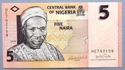 NİJERYA=2006   5 Naira   P-32  UNC'  ÇİL